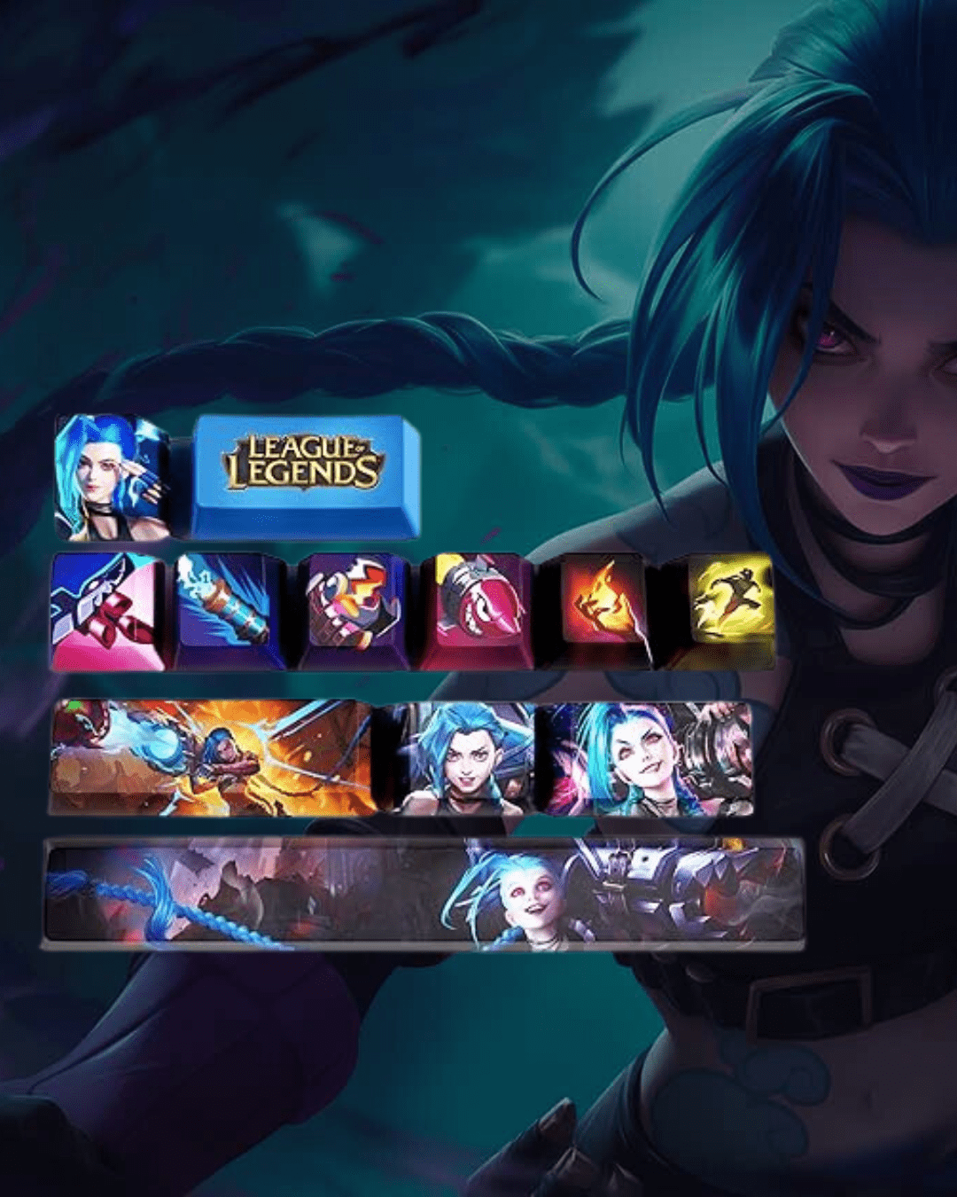 Jinx Keycaps for Mechanical Keyboards